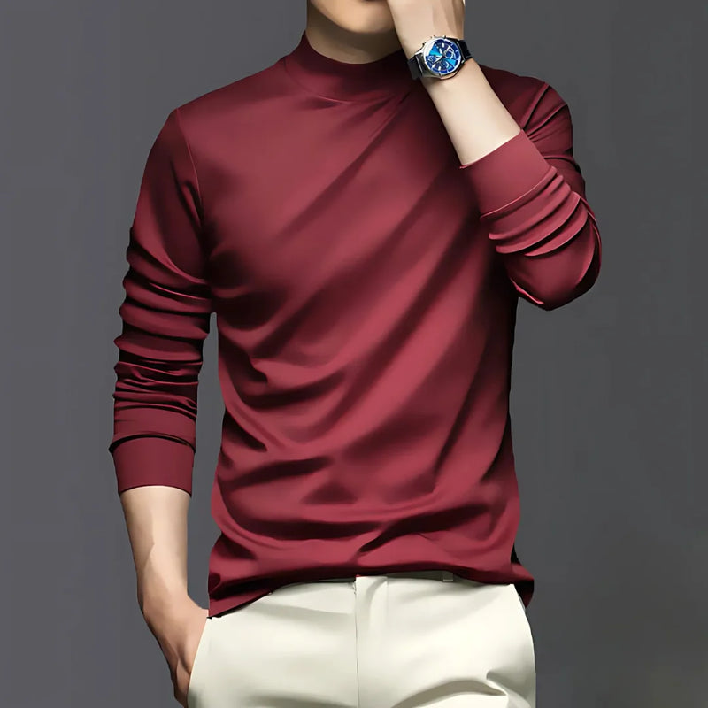Warm Mercerized Cotton Shirt with Fleece Base