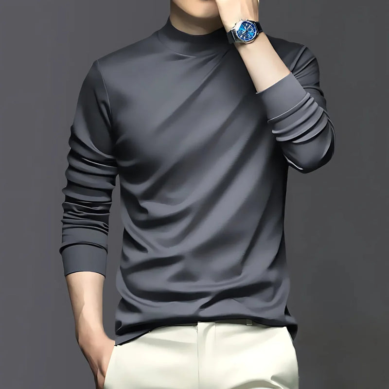 Warm Mercerized Cotton Shirt with Fleece Base