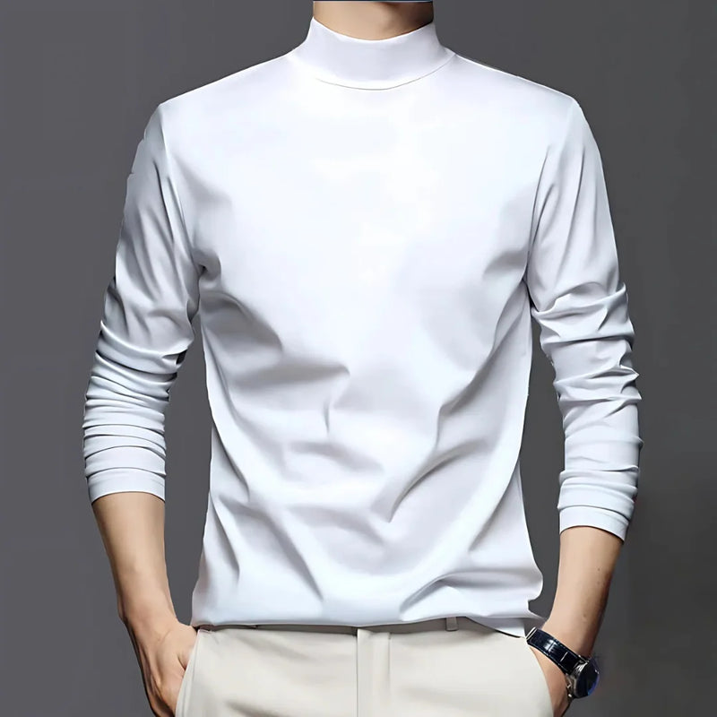 Warm Mercerized Cotton Shirt with Fleece Base
