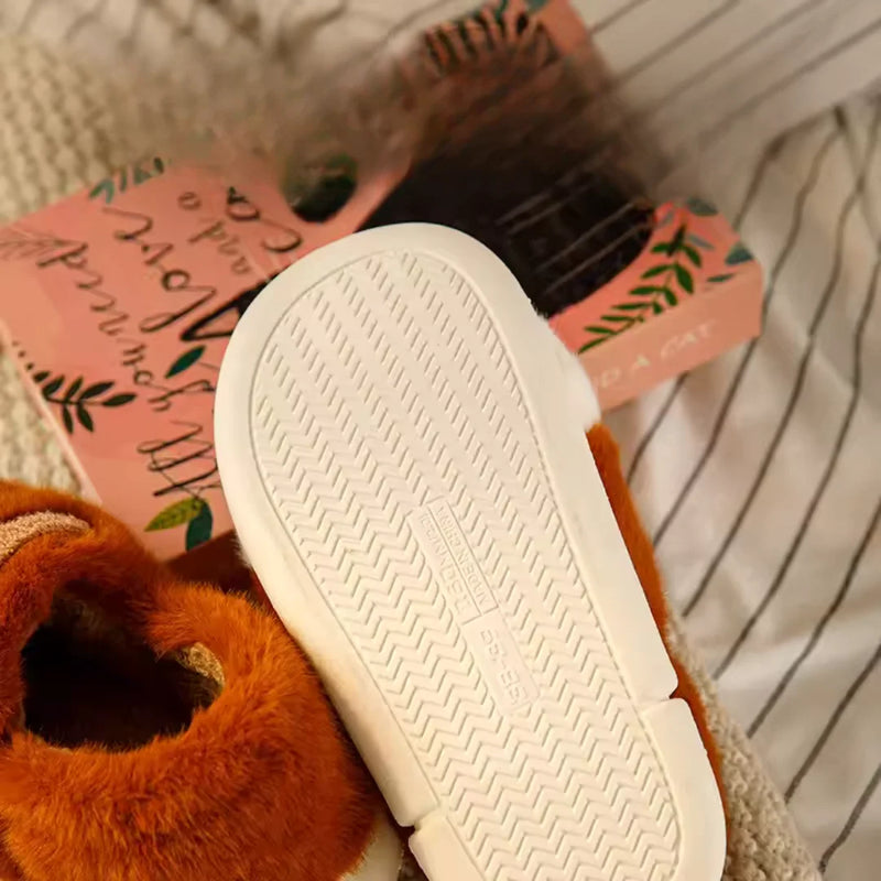 Fluffy Kitten Paw Slippers