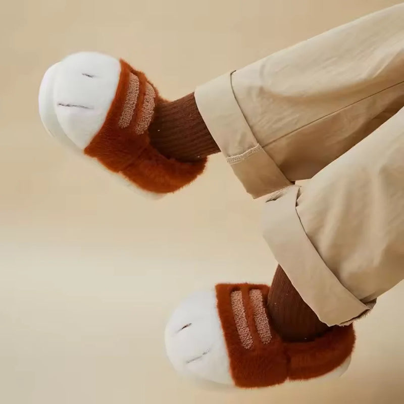 Fluffy Kitten Paw Slippers