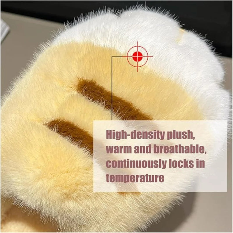 Fluffy Kitten Paw Slippers
