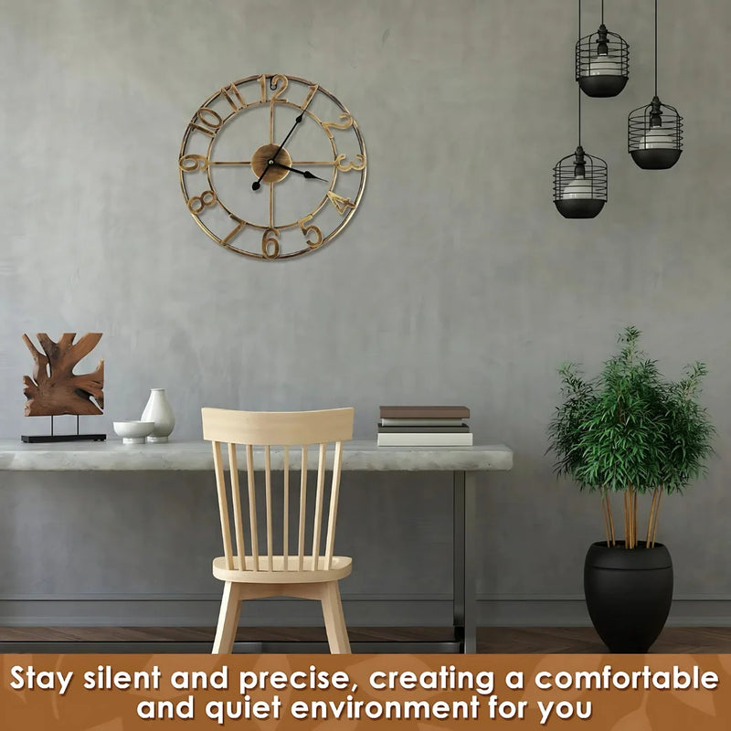 Large Rustic Wall Clock
