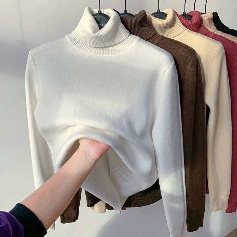 Warm Fleece Turtleneck Sweater