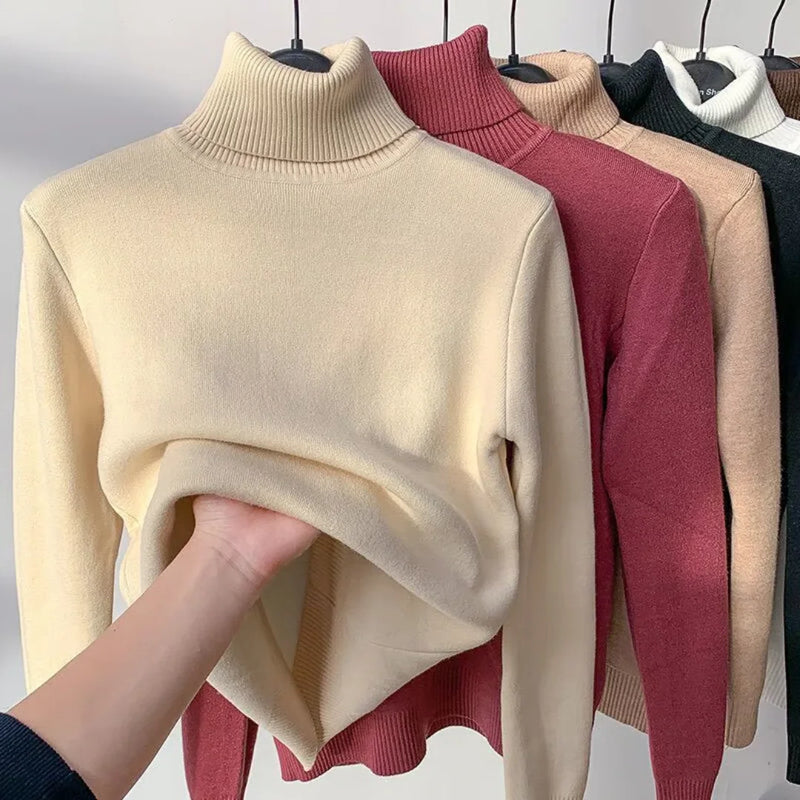 Warm Fleece Turtleneck Sweater