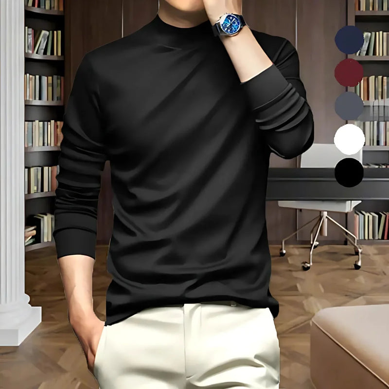 Warm Mercerized Cotton Shirt with Fleece Base