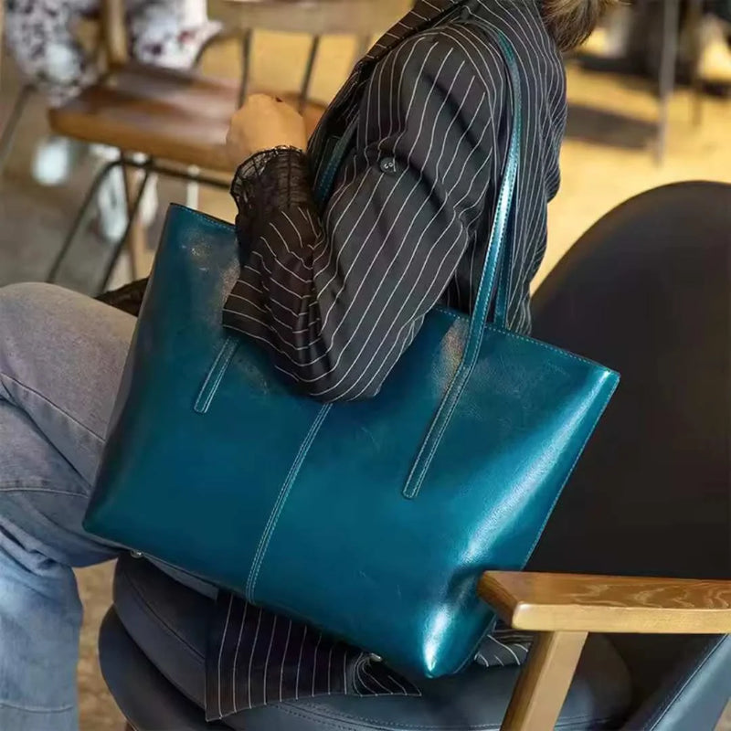 Stylish Leather Large Tote Bag