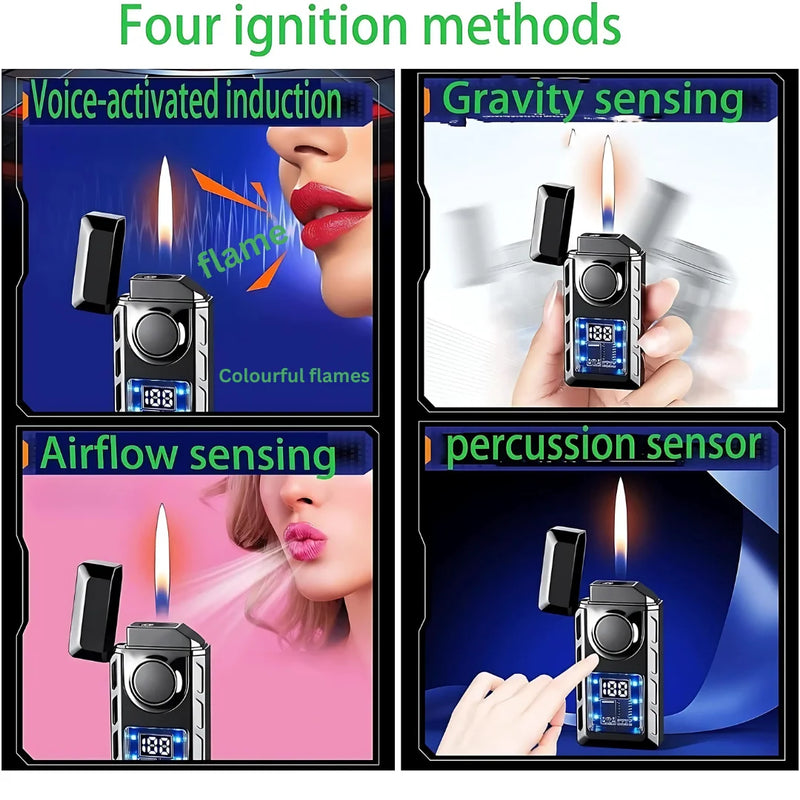Rechargeable Windproof Dual Flame Torch Lighter