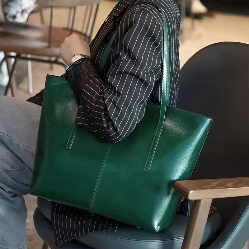 Stylish Leather Large Tote Bag
